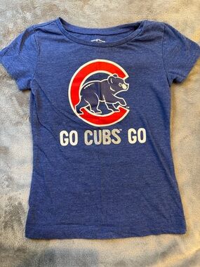 MLB Blue Kids Chicago Cubs 'Go Cubs Go' Tee